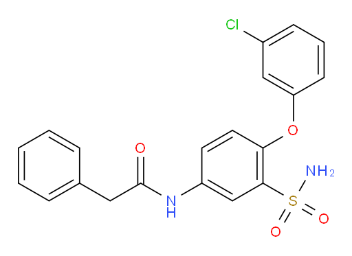 N-(4-(3-chlorophenoxy)-3-sulfamoylphenyl)-2-phenylacetamide