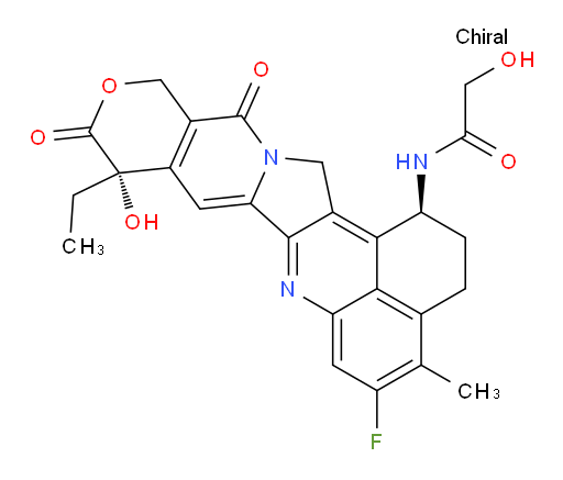 N-[(1S,9S)-9-Ethyl-5-fluoro-2,3,9,10,13,15-hexahydro-9-hydroxy-4-methyl-10,13-dioxo-1H,12H-benzo[de]pyrano[3′,4′:6,7]indolizino[1,2-b]quinolin-1-yl]-2-hydroxyacetamide