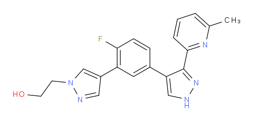 2-(4-(2-fluoro-5-(3-(6-methylpyridin-2-yl)-1H-pyrazol-4-yl)phenyl)-1H-pyrazol-1-yl)ethanol