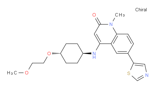 2(1H)-Quinolinone, 4-[[trans-4-(2-methoxyethoxy)cyclohexyl]amino]-1-methyl-6-(5-thiazolyl)-