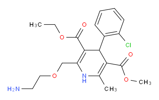 3-ethyl 5-methyl 2-((2-aminoethoxy)methyl)-4-(2-chlorophenyl)-6-methyl-1,4-dihydropyridine-3,5-dicarboxylate