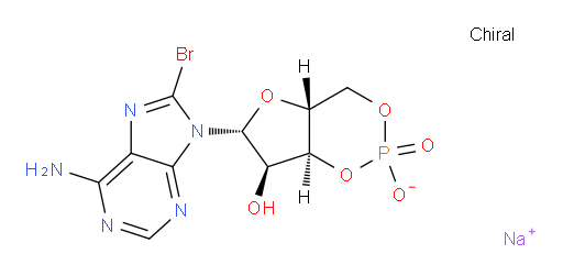 Adenosine, 8-bromo-, cyclic 3′,5′-(hydrogen phosphate), sodium salt (1:1)