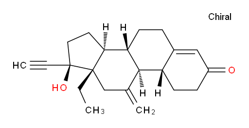 (8S,9S,10R,13S,14S,17R)-13-ethyl-17-ethynyl-17-hydroxy-11-methylene-6,7,8,9,10,11,12,13,14,15,16,17-dodecahydro-1H-cyclopenta[a]phenanthren-3(2H)-one