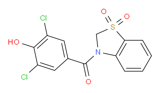 (3,5-dichloro-4-hydroxyphenyl)(1,1-dioxidobenzo[d]thiazol-3(2H)-yl)methanone