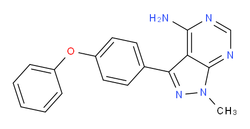 1-methyl-3-(4-phenoxyphenyl)-1H-pyrazolo[3,4-d]pyrimidin-4-amine