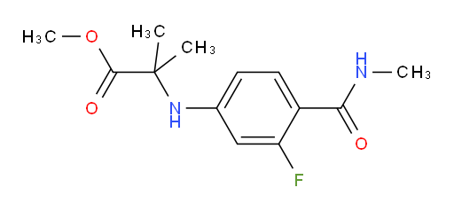 methyl 2-((3-fluoro-4-(methylcarbamoyl)phenyl)amino)-2-methylpropanoate