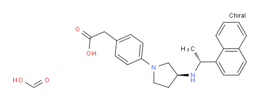 2-(4-((S)-3-(((R)-1-(naphthalen-1-yl)ethyl)amino)pyrrolidin-1-yl)phenyl)acetic acid compound with formic acid (1:1)