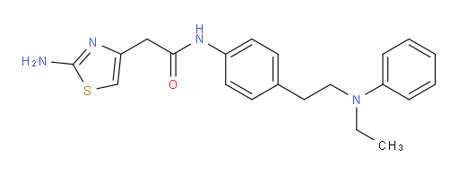 2-(2-Aminothiazol-4-yl)-N-(4-(2-(phenylamino)ethyl)phenyl)acetamide