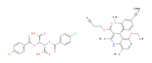 (R)-2-cyanoethyl 4-(4-cyano-2-methoxyphenyl)-5-ethoxy-2,8-dimethyl-1,4-dihydro-1,6-naphthyridine-3-carboxylate (2S,3S)-2,3-bis((4-chlorobenzoyl)oxy)succinate