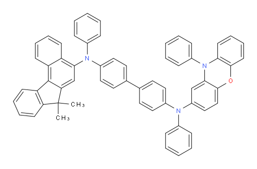 N4-(7,7-dimethyl-7H-benzo[c]fluoren-5-yl)-N4,N4'-diphenyl-N4'-(10-phenyl-10H-phenoxazin-2-yl)-[1,1'-biphenyl]-4,4'-diamine