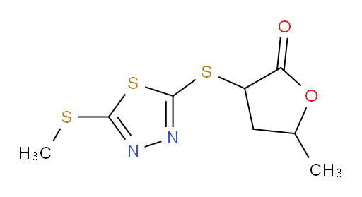 5-methyl-3-((5-(methylthio)-1,3,4-thiadiazol-2-yl)thio)dihydrofuran-2(3H)-one