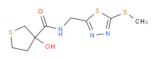 3-hydroxy-N-((5-(methylthio)-1,3,4-thiadiazol-2-yl)methyl)tetrahydrothiophene-3-carboxamide