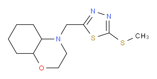 4-((5-(methylthio)-1,3,4-thiadiazol-2-yl)methyl)octahydro-2H-benzo[b][1,4]oxazine