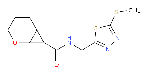 N-((5-(methylthio)-1,3,4-thiadiazol-2-yl)methyl)-2-oxabicyclo[4.1.0]heptane-7-carboxamide