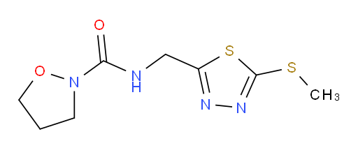 N-((5-(methylthio)-1,3,4-thiadiazol-2-yl)methyl)isoxazolidine-2-carboxamide