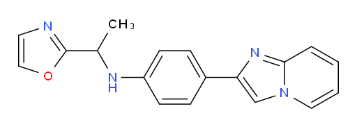 4-(imidazo[1,2-a]pyridin-2-yl)-N-(1-(oxazol-2-yl)ethyl)aniline
