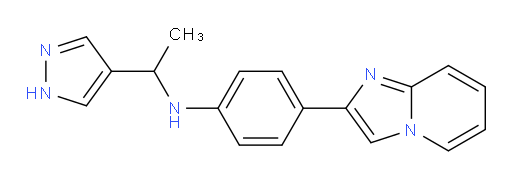 N-(1-(1H-pyrazol-4-yl)ethyl)-4-(imidazo[1,2-a]pyridin-2-yl)aniline