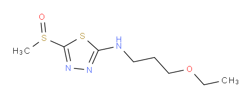 N-(3-ethoxypropyl)-5-(methylsulfinyl)-1,3,4-thiadiazol-2-amine