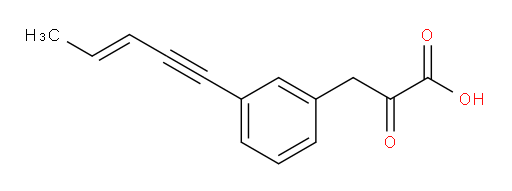 (E)-2-oxo-3-(3-(pent-3-en-1-yn-1-yl)phenyl)propanoic acid