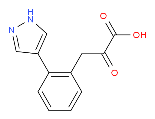 3-(2-(1H-pyrazol-4-yl)phenyl)-2-oxopropanoic acid