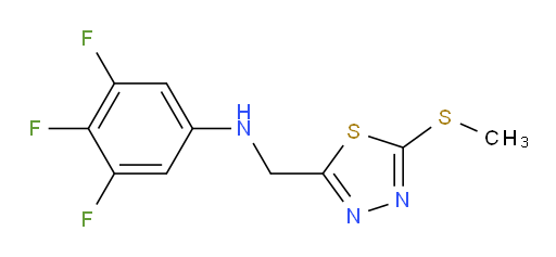 3,4,5-trifluoro-N-((5-(methylthio)-1,3,4-thiadiazol-2-yl)methyl)aniline