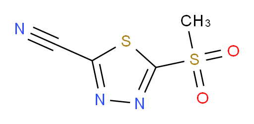 5-(methylsulfonyl)-1,3,4-thiadiazole-2-carbonitrile