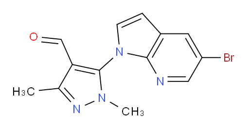 5-(5-bromo-1H-pyrrolo[2,3-b]pyridin-1-yl)-1,3-dimethyl-1H-pyrazole-4-carbaldehyde
