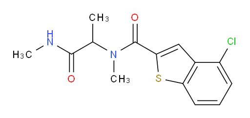 4-chloro-N-methyl-N-(1-(methylamino)-1-oxopropan-2-yl)benzo[b]thiophene-2-carboxamide