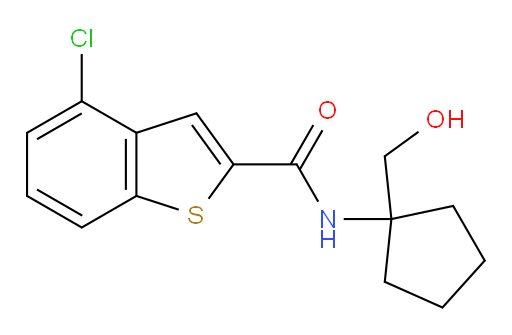 4-chloro-N-(1-(hydroxymethyl)cyclopentyl)benzo[b]thiophene-2-carboxamide