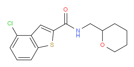 4-chloro-N-((tetrahydro-2H-pyran-2-yl)methyl)benzo[b]thiophene-2-carboxamide