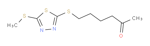 6-((5-(methylthio)-1,3,4-thiadiazol-2-yl)thio)hexan-2-one