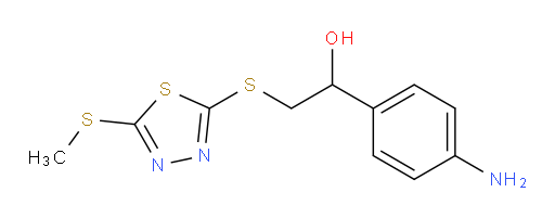 1-(4-aminophenyl)-2-((5-(methylthio)-1,3,4-thiadiazol-2-yl)thio)ethanol