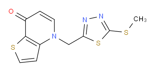 4-((5-(methylthio)-1,3,4-thiadiazol-2-yl)methyl)thieno[3,2-b]pyridin-7(4H)-one