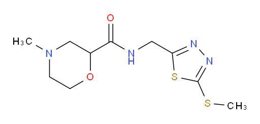 4-methyl-N-((5-(methylthio)-1,3,4-thiadiazol-2-yl)methyl)morpholine-2-carboxamide