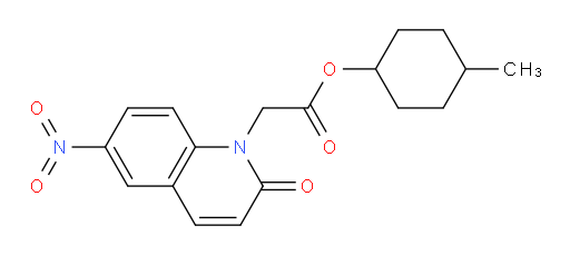 4-methylcyclohexyl 2-(6-nitro-2-oxoquinolin-1(2H)-yl)acetate
