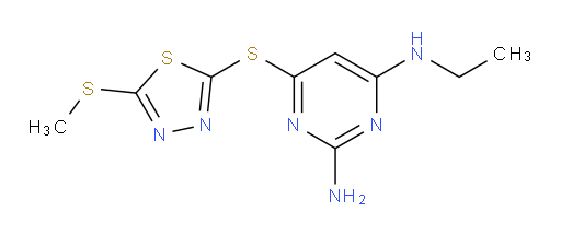 N4-ethyl-6-((5-(methylthio)-1,3,4-thiadiazol-2-yl)thio)pyrimidine-2,4-diamine