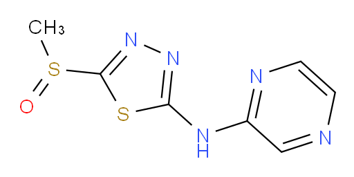 5-(methylsulfinyl)-N-(pyrazin-2-yl)-1,3,4-thiadiazol-2-amine