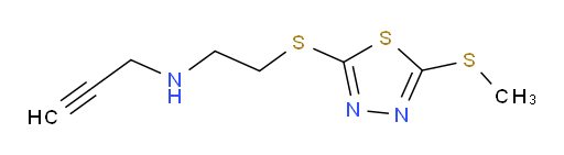 N-(2-((5-(methylthio)-1,3,4-thiadiazol-2-yl)thio)ethyl)prop-2-yn-1-amine
