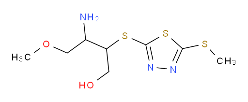 3-amino-4-methoxy-2-((5-(methylthio)-1,3,4-thiadiazol-2-yl)thio)butan-1-ol