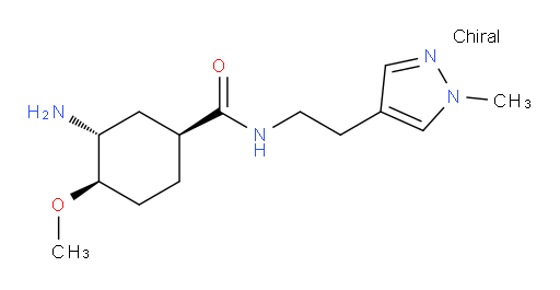 (1S,3R,4R)-3-amino-4-methoxy-N-(2-(1-methyl-1H-pyrazol-4-yl)ethyl)cyclohexanecarboxamide