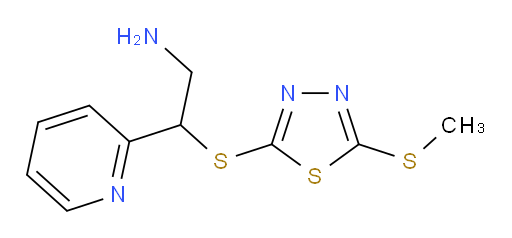 2-((5-(methylthio)-1,3,4-thiadiazol-2-yl)thio)-2-(pyridin-2-yl)ethanamine
