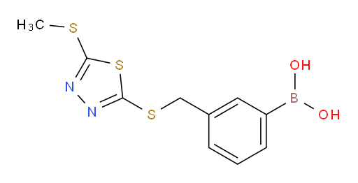 (3-(((5-(methylthio)-1,3,4-thiadiazol-2-yl)thio)methyl)phenyl)boronic acid