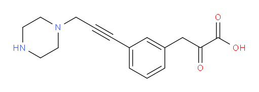 2-oxo-3-(3-(3-(piperazin-1-yl)prop-1-yn-1-yl)phenyl)propanoic acid