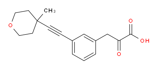 3-(3-((4-methyltetrahydro-2H-pyran-4-yl)ethynyl)phenyl)-2-oxopropanoic acid