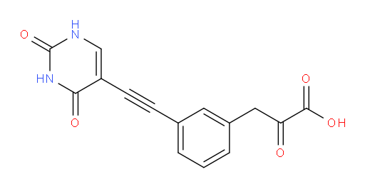 3-(3-((2,4-dioxo-1,2,3,4-tetrahydropyrimidin-5-yl)ethynyl)phenyl)-2-oxopropanoic acid