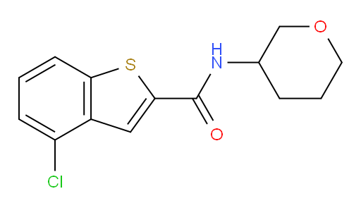 4-chloro-N-(tetrahydro-2H-pyran-3-yl)benzo[b]thiophene-2-carboxamide