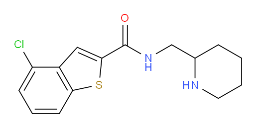 4-chloro-N-(piperidin-2-ylmethyl)benzo[b]thiophene-2-carboxamide