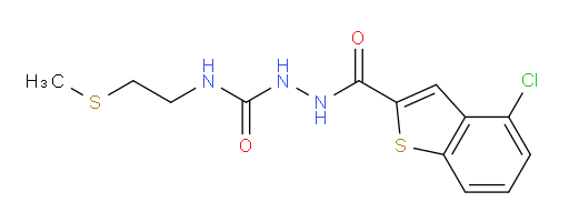 2-(4-chlorobenzo[b]thiophene-2-carbonyl)-N-(2-(methylthio)ethyl)hydrazinecarboxamide