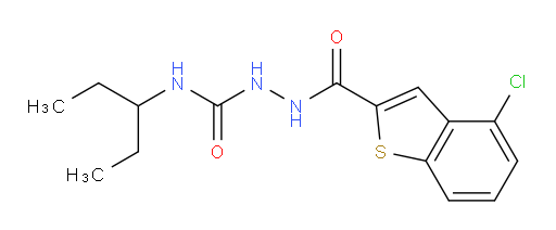 2-(4-chlorobenzo[b]thiophene-2-carbonyl)-N-(pentan-3-yl)hydrazinecarboxamide