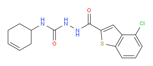 2-(4-chlorobenzo[b]thiophene-2-carbonyl)-N-(cyclohex-3-en-1-yl)hydrazinecarboxamide